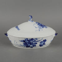 ROYAL COPENHAGEN Blue Flower Braided Oval Covered Dish 10/1702