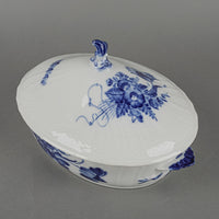 ROYAL COPENHAGEN Blue Flower Braided Oval Covered Dish 10/1702