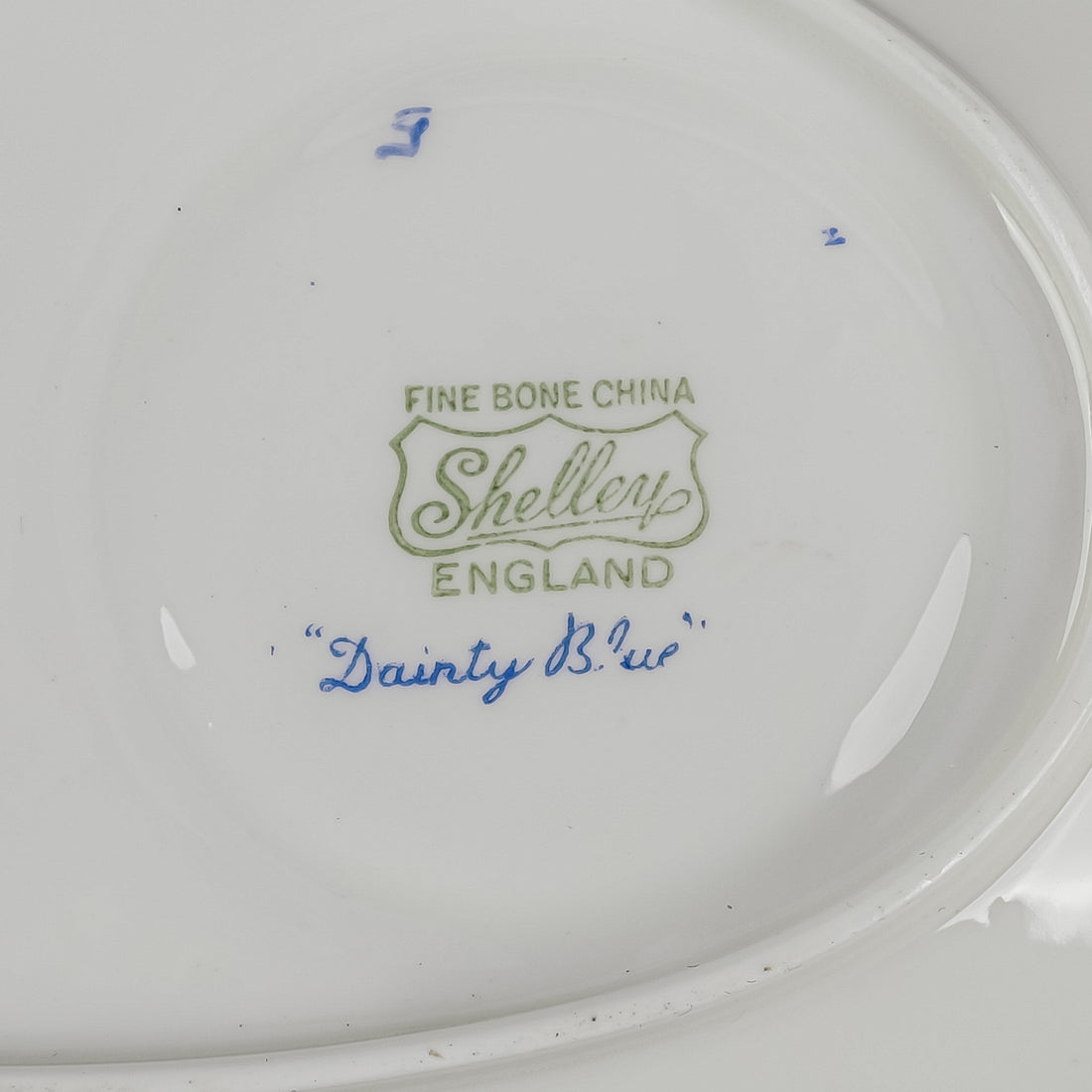 SHELLEY Dainty Blue Cup & Snack Plate