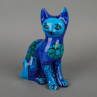 MARIO BELLINI Blue Cat Ceramic Sculpt 388