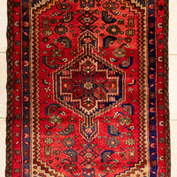 Hand Knotted Wool Hamadan Persian Rug