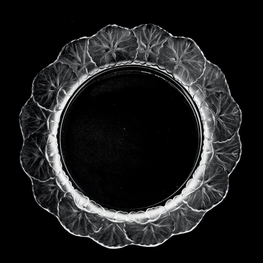 LALIQUE Honfleur/Geranium Salad Plate
