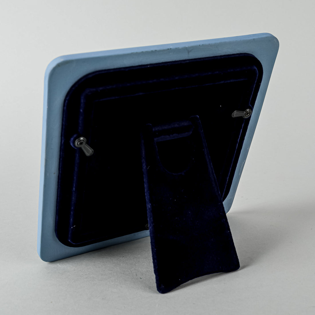 WEDGWOOD White On Blue Jasperware 4x4 Photo Frame