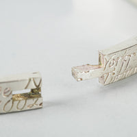 TIFFANY & CO Sterling Notes Fifth Ave Hinged Bangle Bracelet