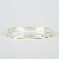 TIFFANY & CO Sterling Notes Fifth Ave Hinged Bangle Bracelet