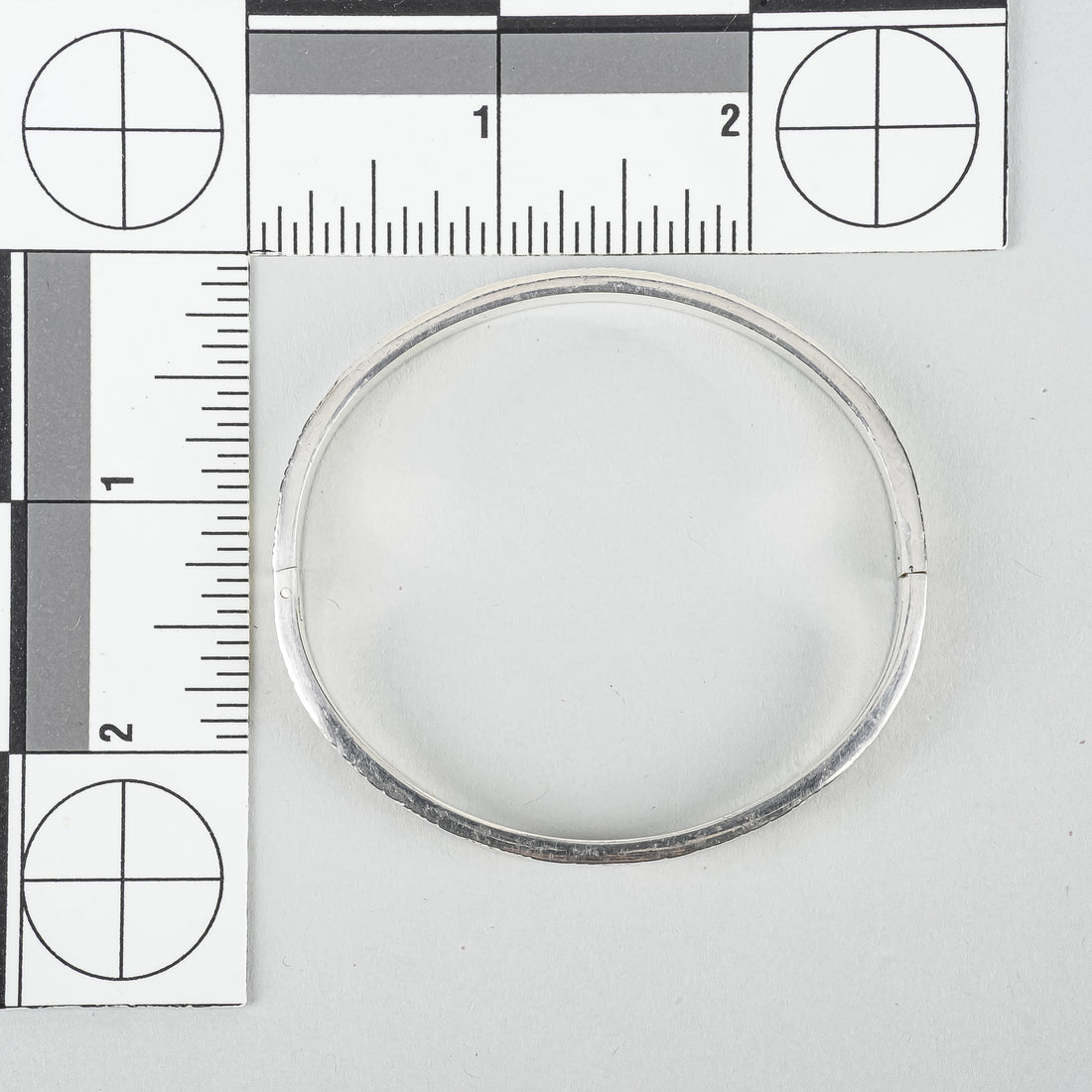 TIFFANY & CO Sterling Notes Fifth Ave Hinged Bangle Bracelet