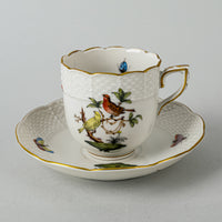 HEREND Rothchild Bird Espresso Cup & Saucer