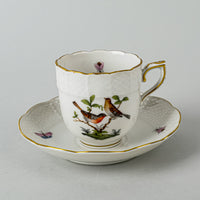 HEREND Rothchild Bird Espresso Cup & Saucer