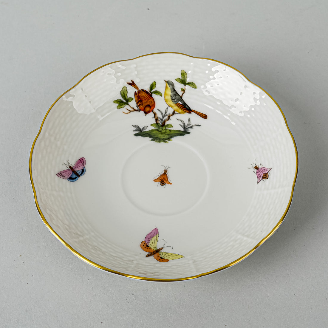 HEREND Rothchild Bird Espresso Cup & Saucer