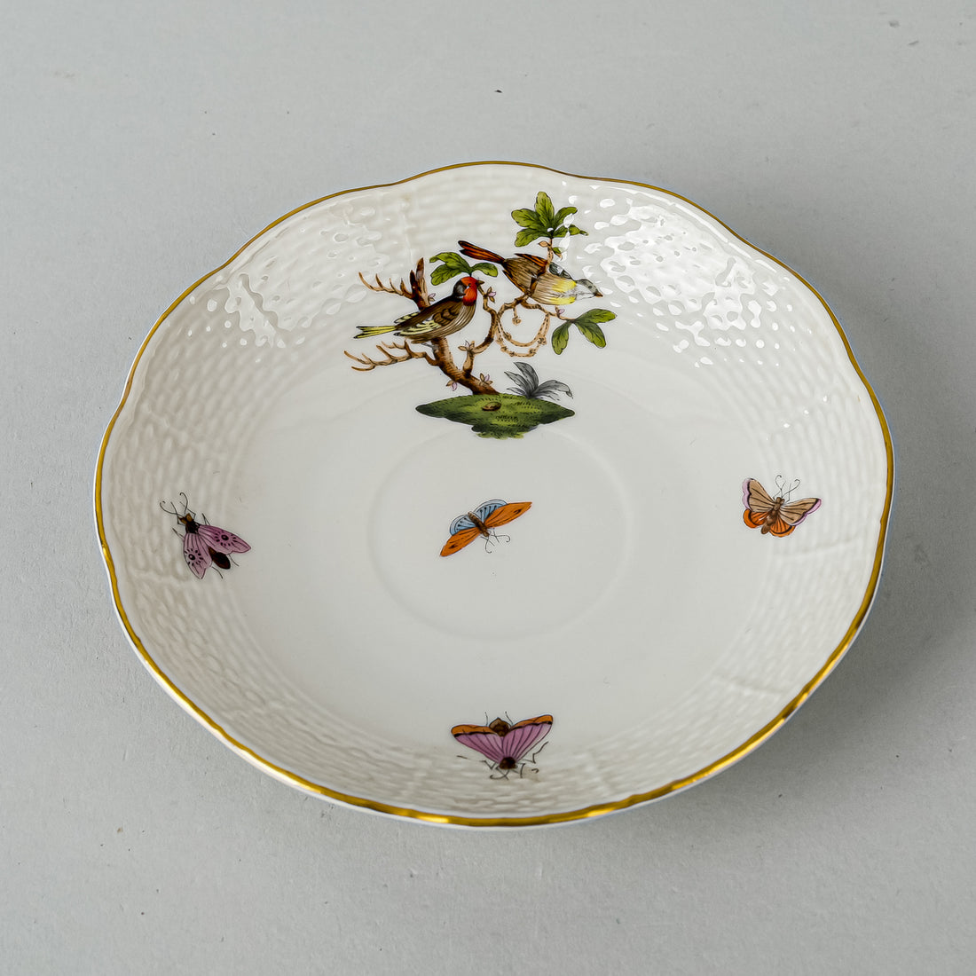 HEREND Rothchild Bird Espresso Cup & Saucer