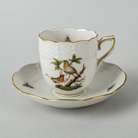 HEREND Rothchild Bird Espresso Cup & Saucer