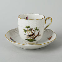 HEREND Rothchild Bird Espresso Cup & Saucer