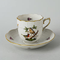 HEREND Rothchild Bird Espresso Cup & Saucer