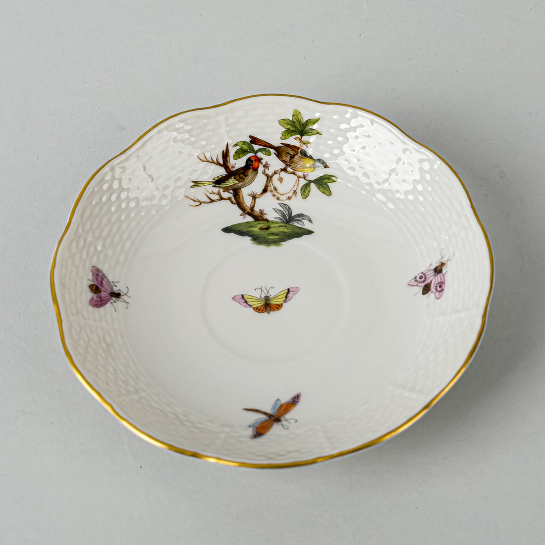 HEREND Rothchild Bird Espresso Cup & Saucer