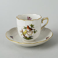 HEREND Rothchild Bird Espresso Cup & Saucer