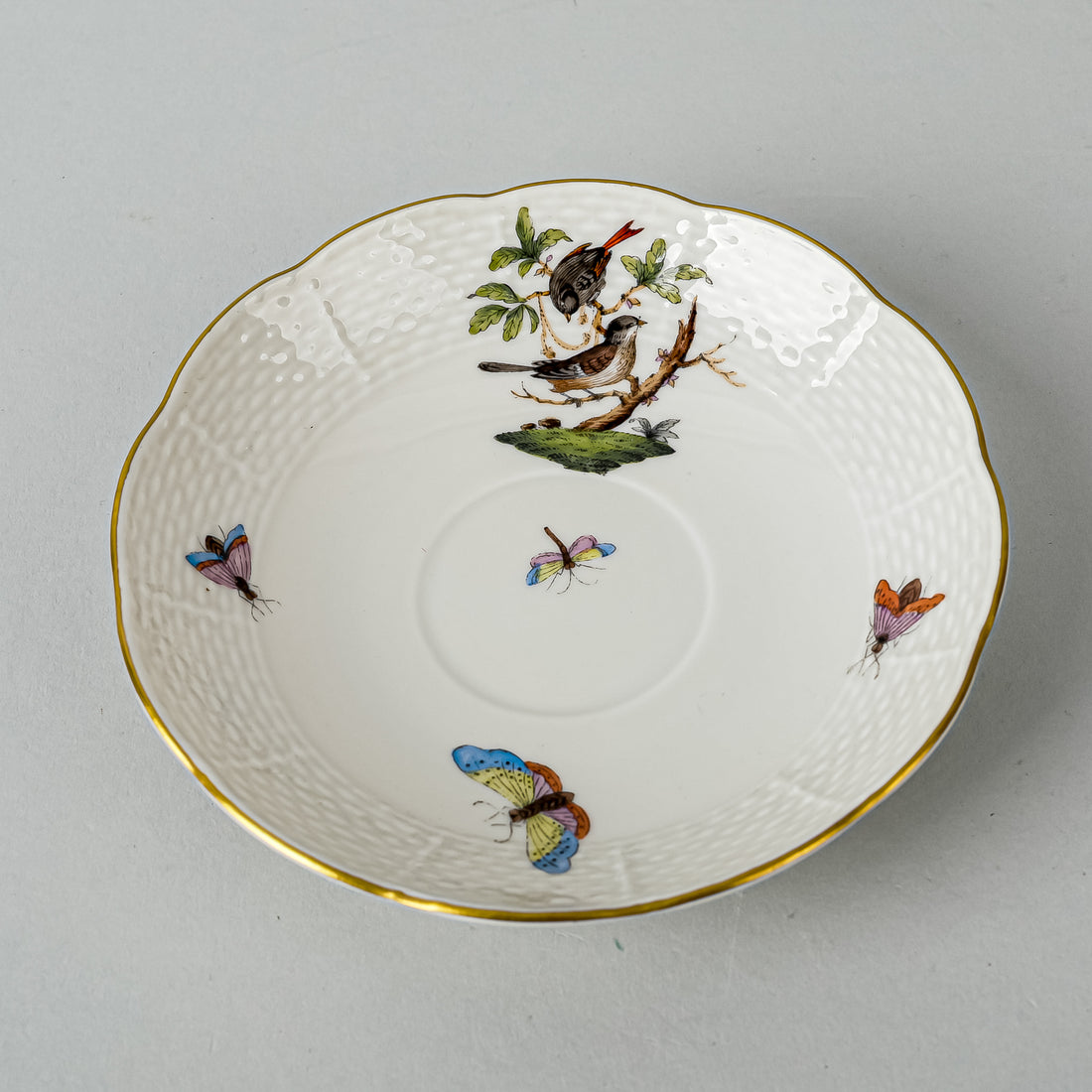 HEREND Rothchild Bird Espresso Cup & Saucer