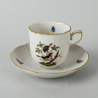 HEREND Rothchild Bird Espresso Cup & Saucer