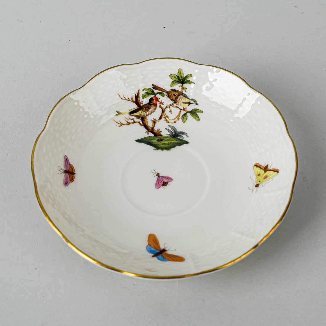 HEREND Rothchild Bird Espresso Cup & Saucer