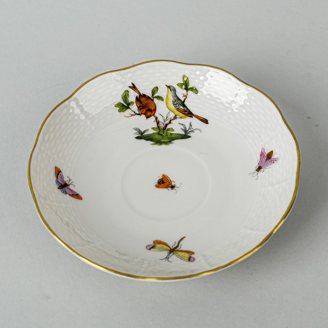 HEREND Rothchild Bird Espresso Cup & Saucer