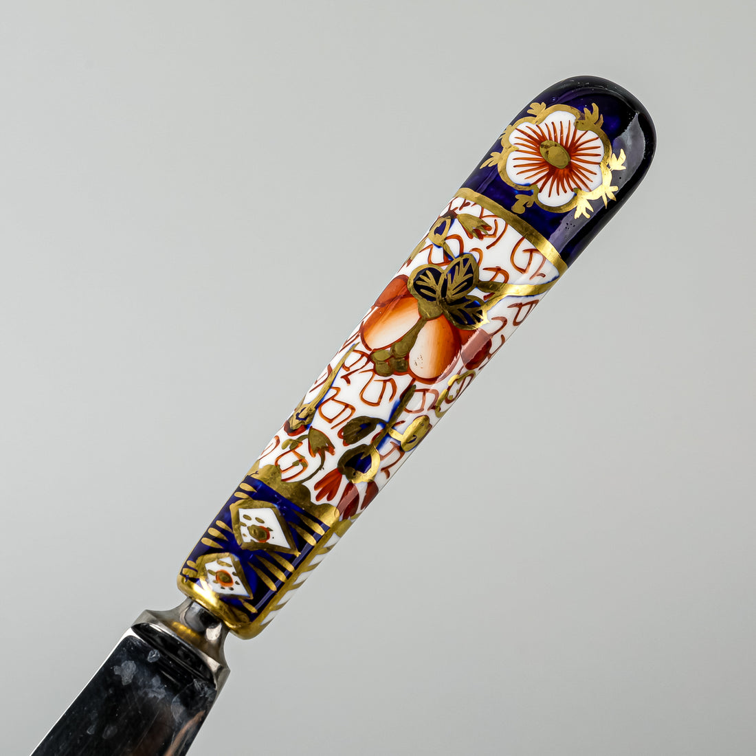 ROYAL CROWN DERBY Traditional Imari 2451 Ceramic Handle Stainless Steel Knives Set Of 5