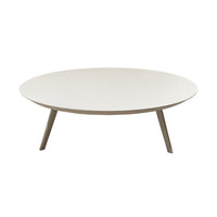 White-Painted Aluminum And Composite Patio Table