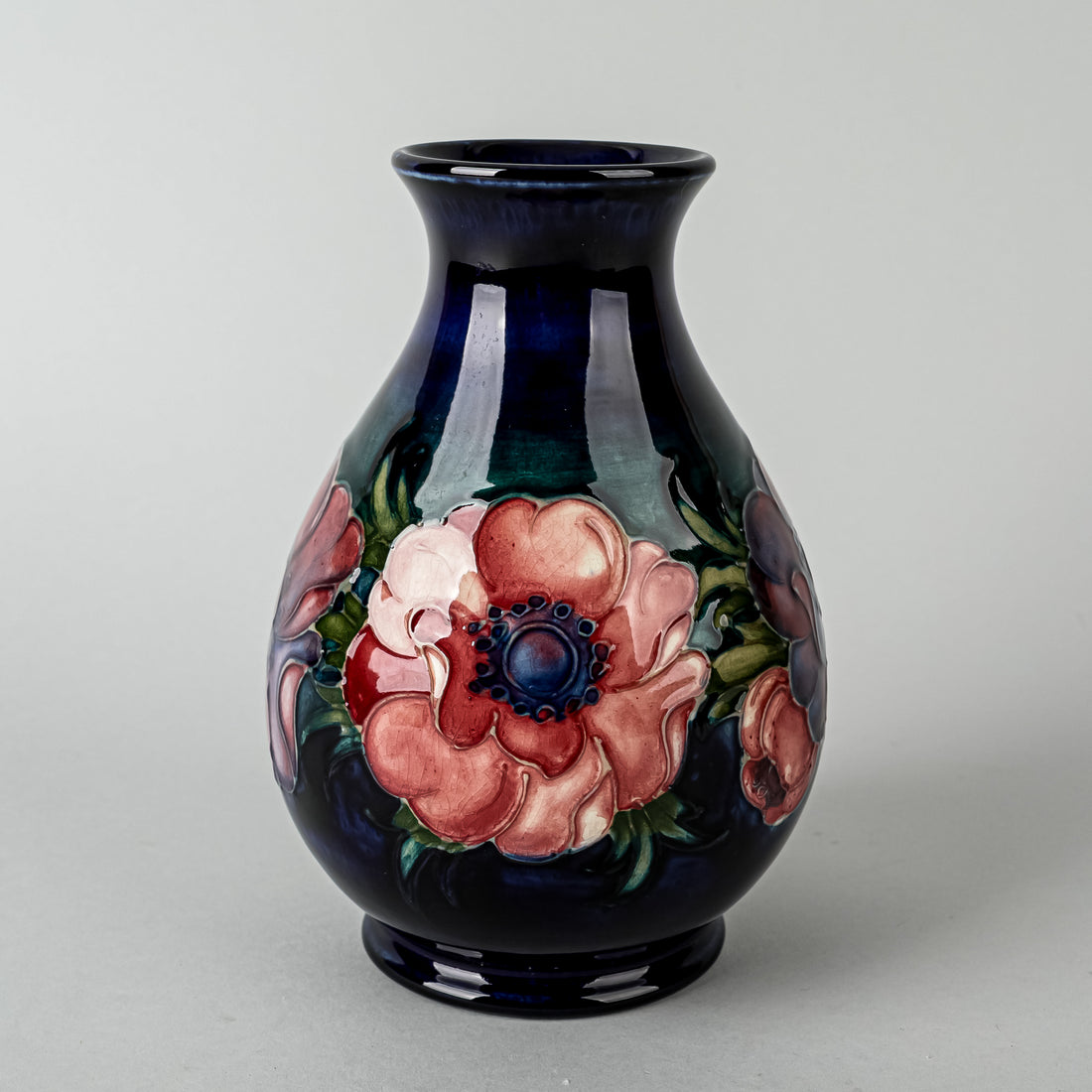 MOORCROFT Anemone Blue Ground Vase