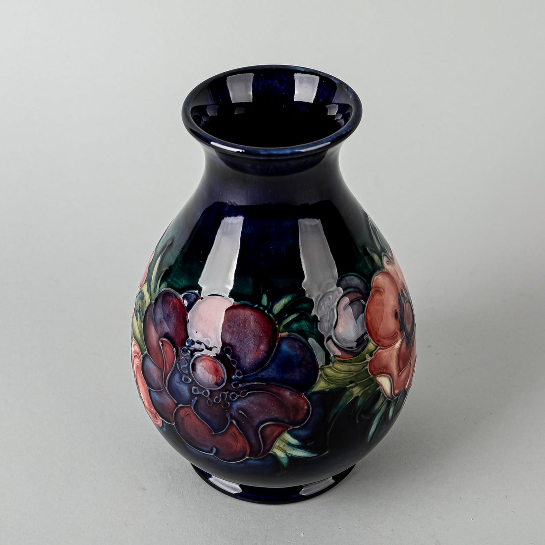 MOORCROFT Anemone Blue Ground Vase