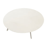 White-Painted Aluminum And Composite Patio Table