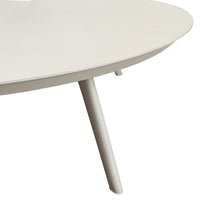 White-Painted Aluminum And Composite Patio Table