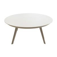 White Painted Aluminum And Composite Patio Table