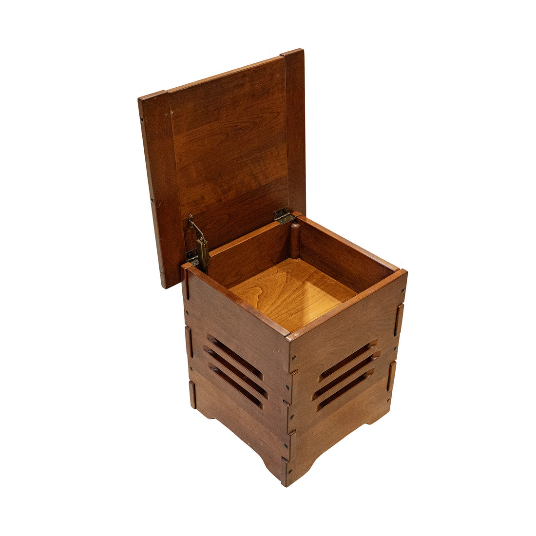 Cherry Mission Style End Table With Flip Lid