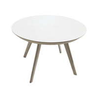 White Painted Aluminum And Composite Patio Table