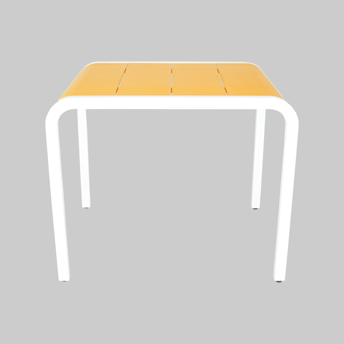 Vintage Powder Coated Aluminum Waterfall Table Orange & White