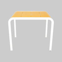 Vintage Powder Coated Aluminum Waterfall Table Orange & White