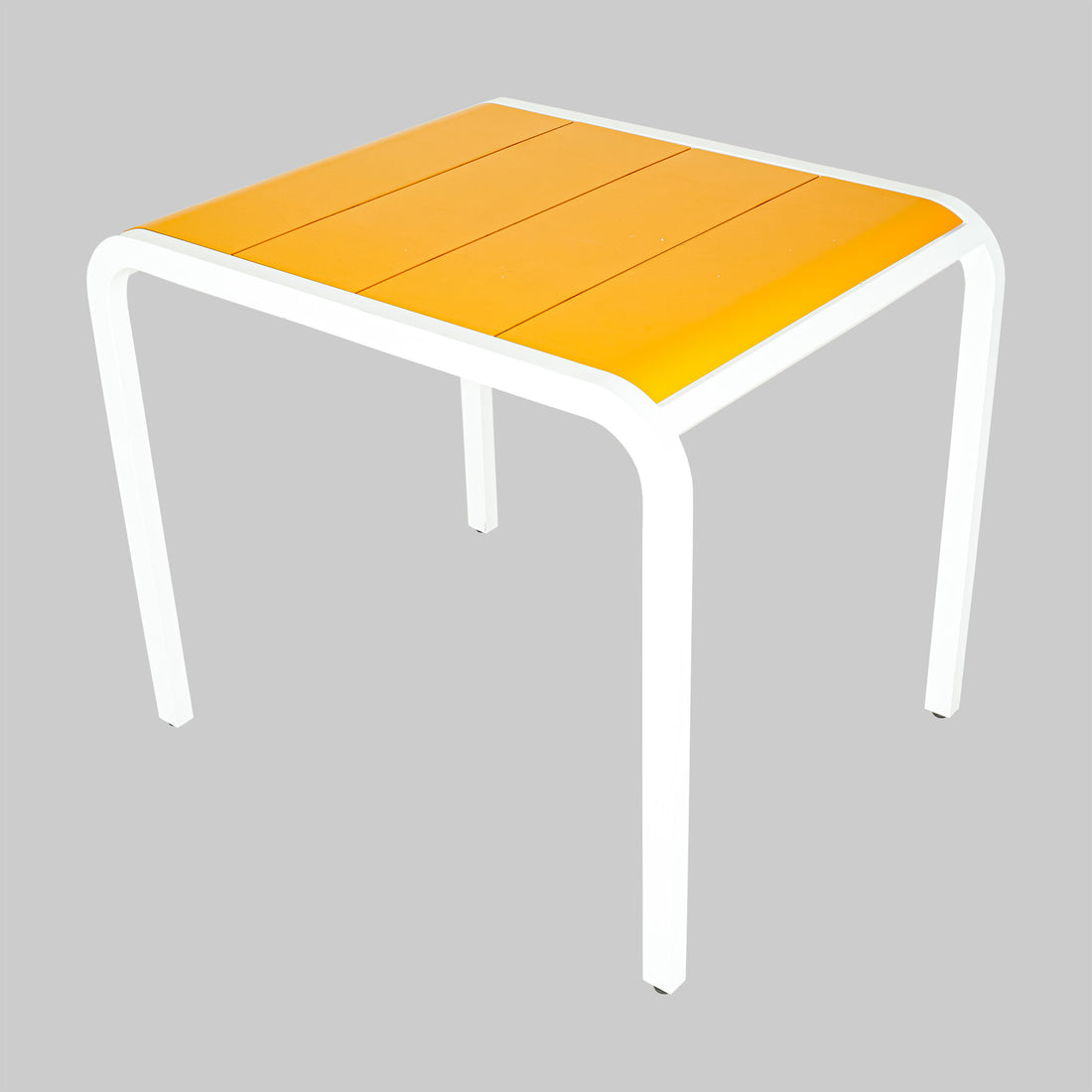 Vintage Powder Coated Aluminum Waterfall Table Orange & White