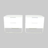 LIGNE ROSET Hyannis Port White Laquer End Tables Set of 2