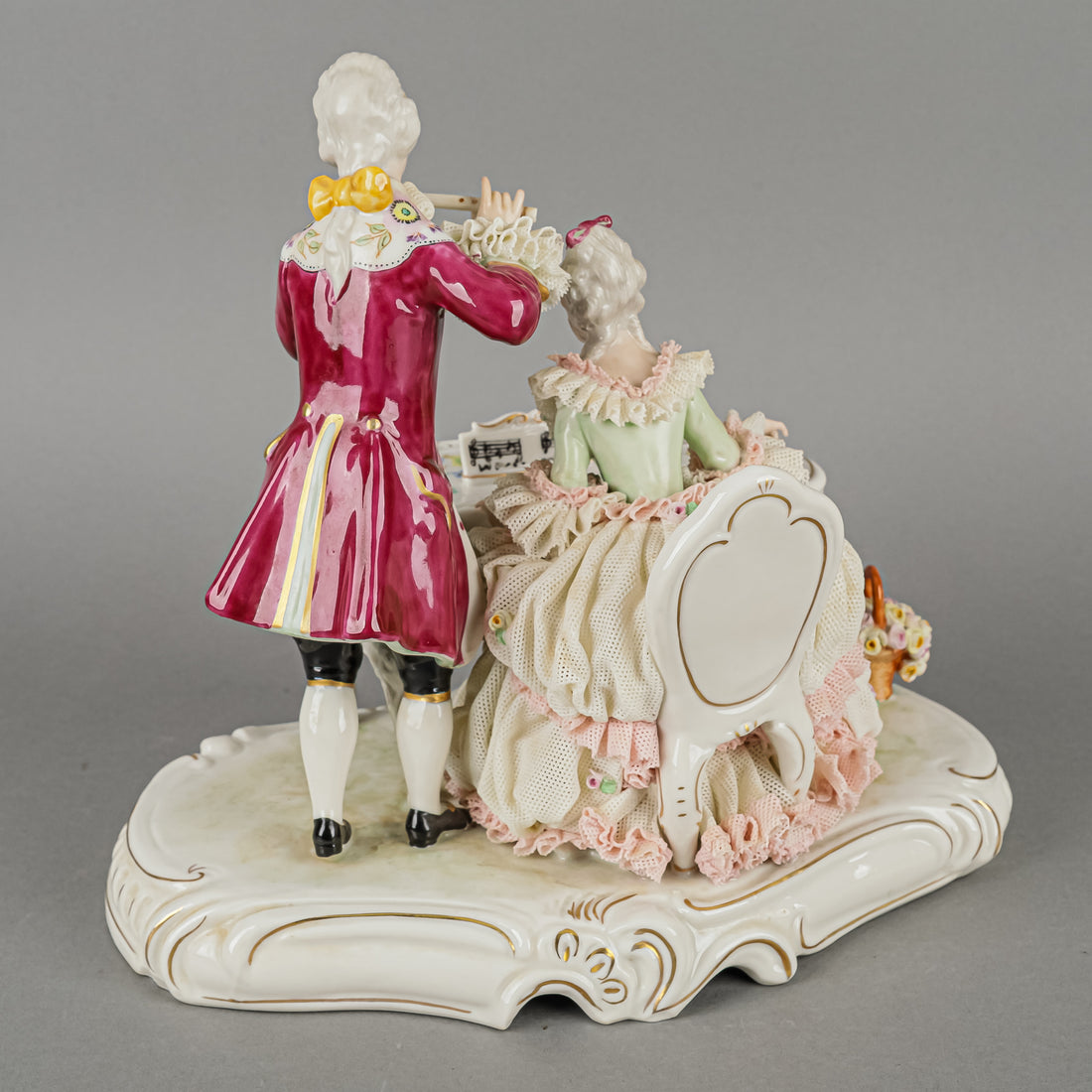 IRISH DRESDEN Filigree Figurine Magic Flue