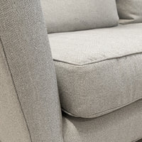 High Back Grey Upholstered Sofa WithDown Cushions