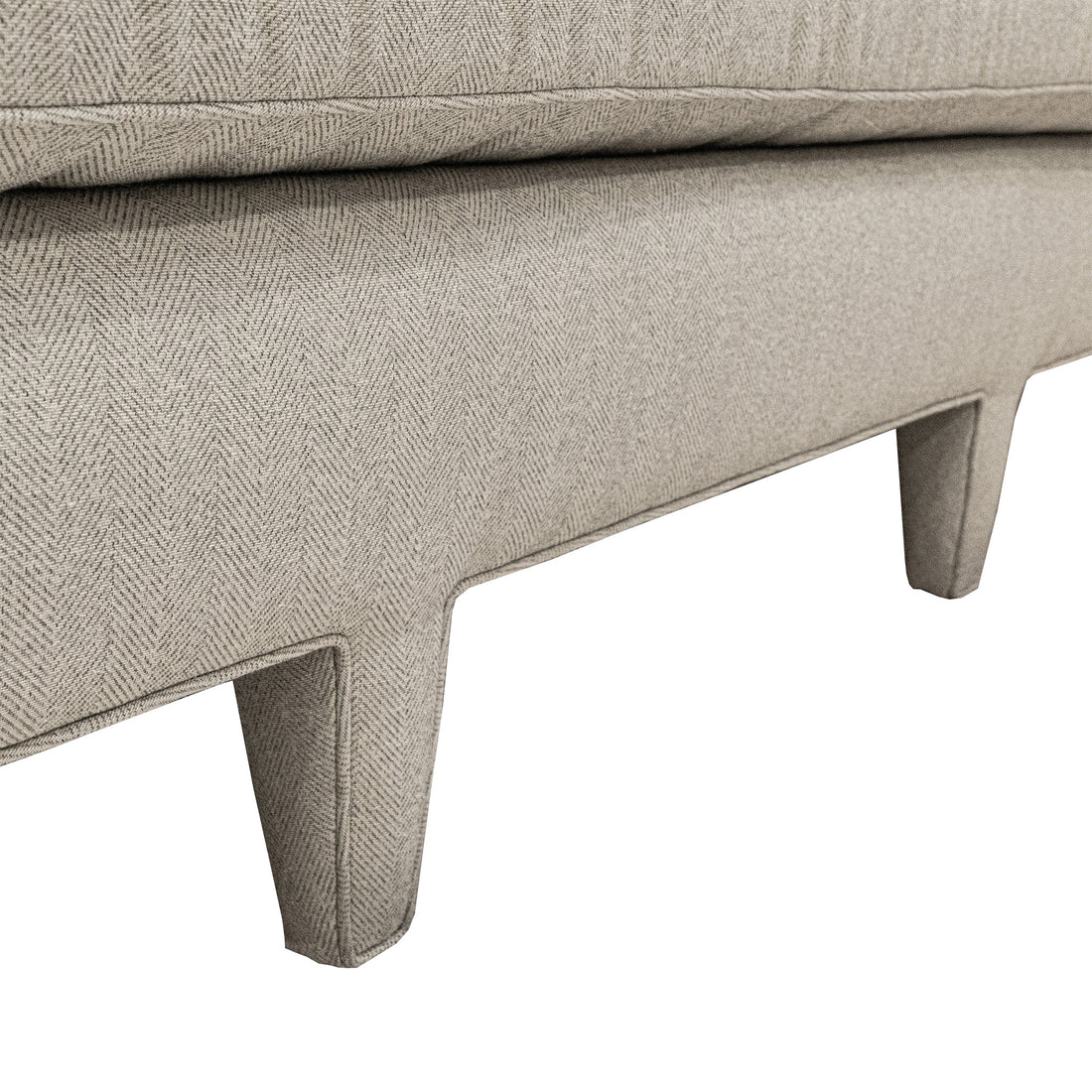High Back Grey Upholstered Sofa WithDown Cushions