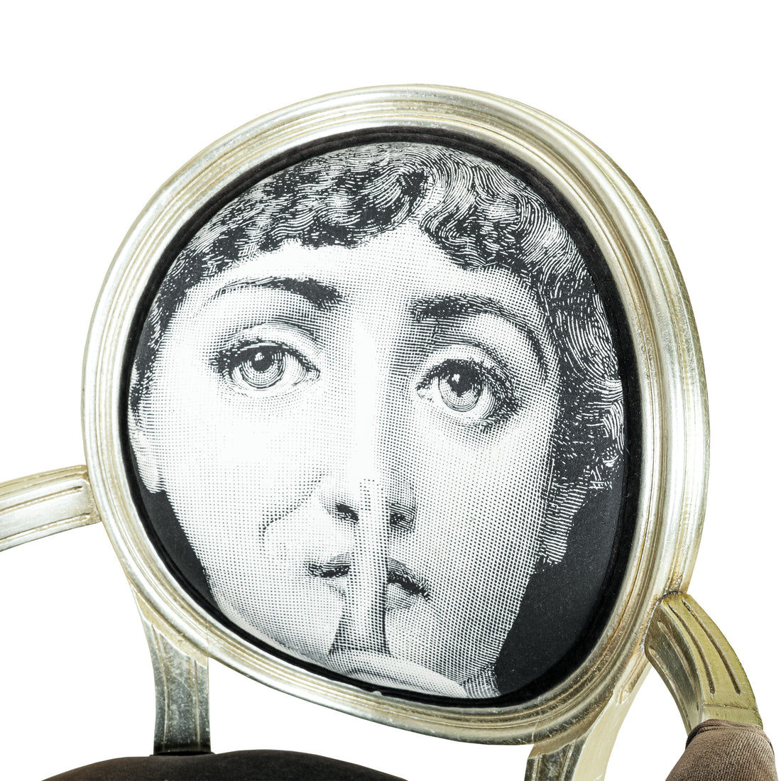 FORNASETTI Silver Gilt Themes & Variations Dining Chair