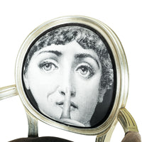 FORNASETTI Silver Gilt Themes & Variations Dining Chair