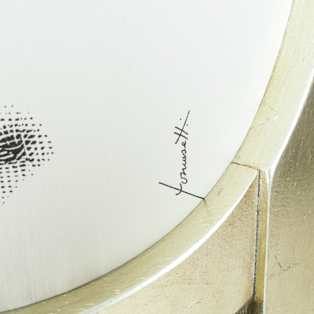 FORNASETTI Silver Gilt Themes & Variations Dining Chair