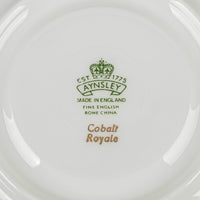 AYNSLEY Cobalt Royale Cream Soup And Saucers Set Of 4