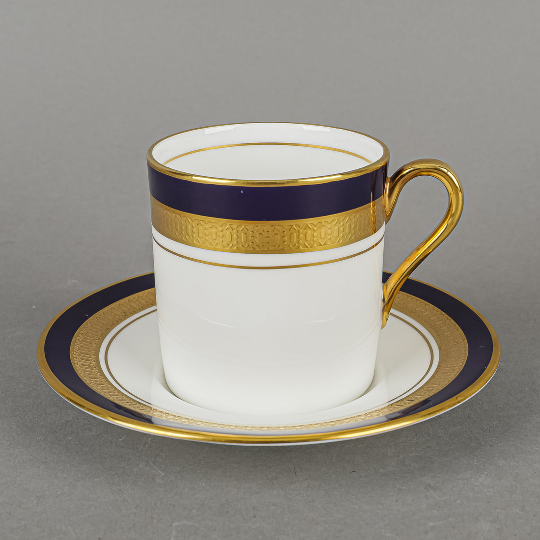 AYNSLEY Cobalt Royale Demitasse And Saucers Set Of 4