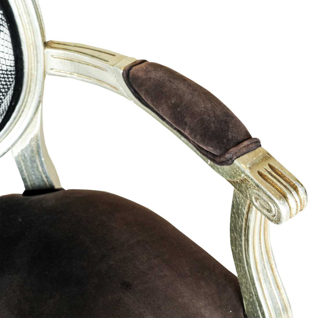 FORNASETTI Silver Gilt Themes & Variations Dining Chair