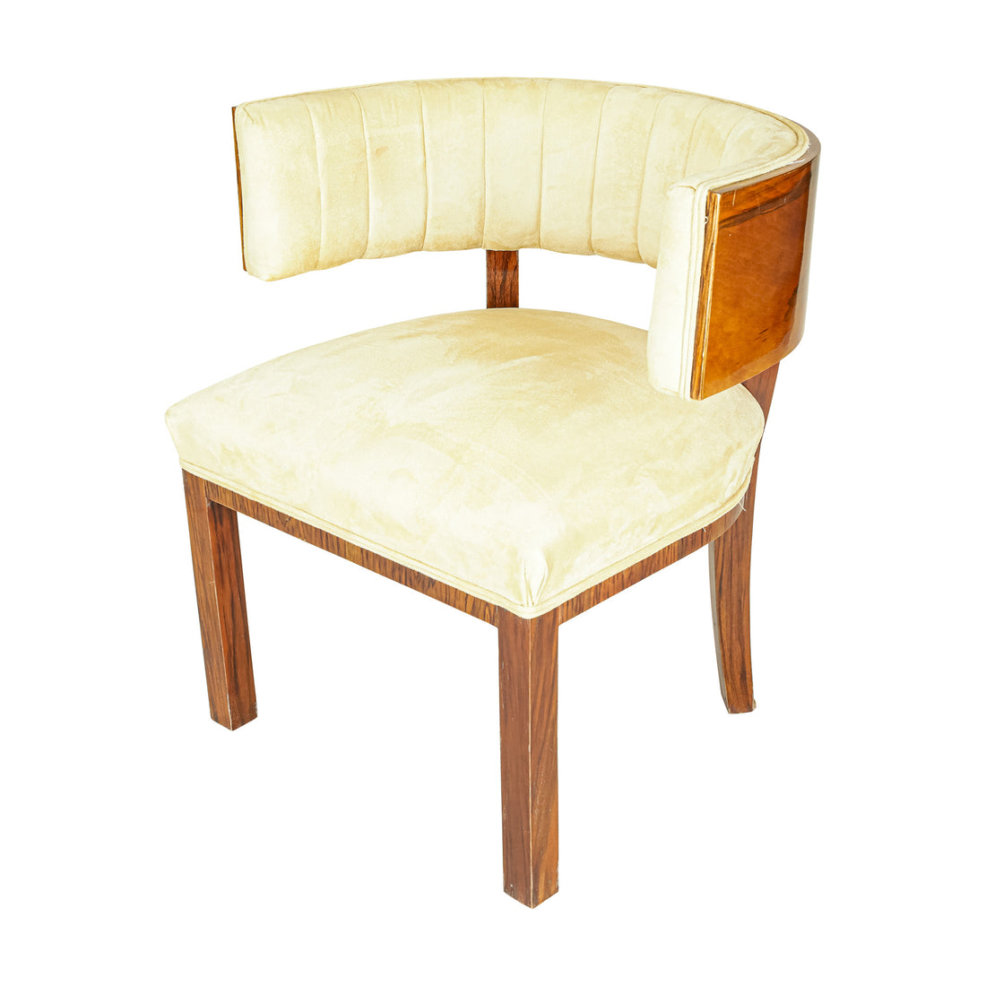 Vintage Burled Walnut Klismos Style Chairs Set of 2