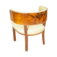 Vintage Burled Walnut Klismos Style Chairs Set of 2
