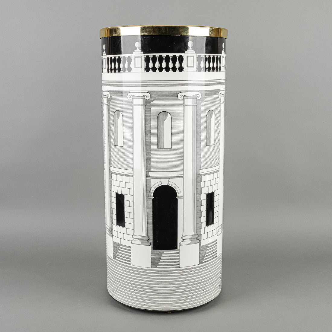 FORNASETTI Casa con Colonne Lacquered Steel Umbrella Stand