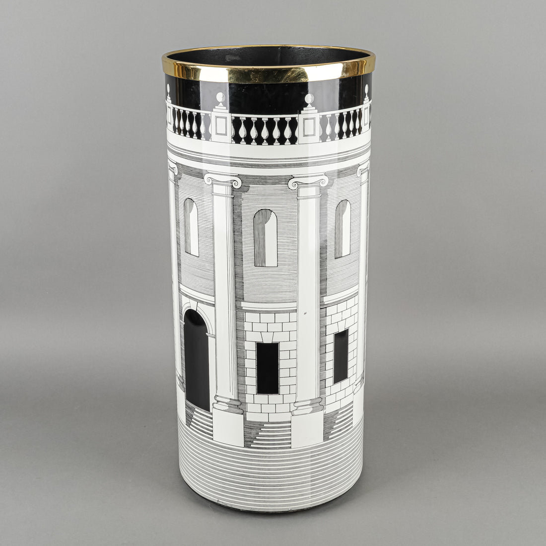 FORNASETTI Casa con Colonne Lacquered Steel Umbrella Stand