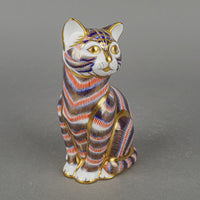 ROYAL CROWN DERBY Paperweight Sitting Cat